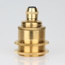E27 Vintage Metall Lampenfassung Messing roh mit...