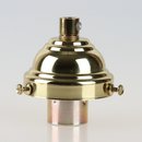 Lampenschirm Glashalter 58x35mm Messing poliert für E14 und E27 Fassung