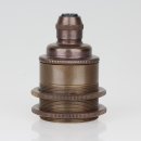 E27 Vintage Metall Lampenfassung antik fume mit...