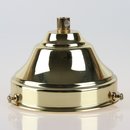 Lampenschirm Glashalter 110x65mm Messing poliert mit E27...