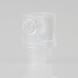 Zugentlastung mit M10x1 Außengewinde für Kabel 13x19mm Kunststoff transparent