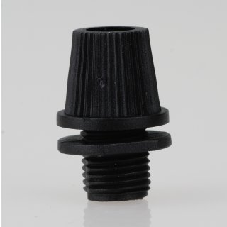 M10x1 AG Zugentlaster Zugentlastung 16x22mm für Kabel Kunststoff schwarz mit Quetschverbindung