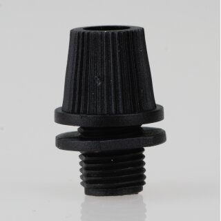 Zugentlastung mit M10x1 Außengewinde für Kabel 16x22mm Kunststoff schwarz mit Quetschverbindung