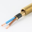 Textilkabel gold 2-adrig 2×0,75 mm² Flachleitung H03VVH2-F – Meterware
