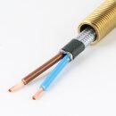 Textilkabel silber 2-adrig 2×0,75 mm² Flachleitung – Meterware