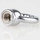 Zahnringnippel Metall verchromt 40x46mm mit M10x1 Durchgangsgewinde für Lampen und Leuchtenbau