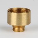 M10x1 AG auf M16x1 IG Reduzier-Nippel Kopfstück Gewinde-Adapter 18x16mm Messing roh