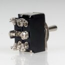 Einbau-Kippschalter mit Metallhebel 2xEIN/AUS/EIN 6A/250V mit 6 Schraubanschlüssen