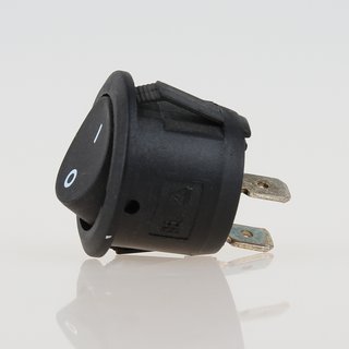 Schalter Switch 1 Kontakt 23mm Rund 6A Rot Kunststoff #A1402 250V Schwarz 