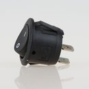 Lampen Einbau-Wippschalter schwarz Rund 1-polig 6A/250V...