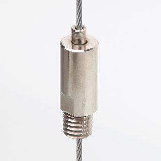 Ms Seilstopper mit M8x8 mm AG vernickelt 10x28 mm