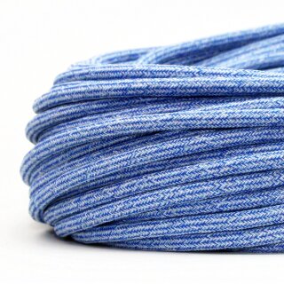 Textilkabel Jeans-Muster 3-adrig 3x0,75mm² Zug-Pendelleitung S03RT-F 3G0,75