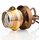 E27 Lampen Kettenpendel antik fume 1m lang mit Metall Baldachin Tulpenform