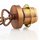 E27 Lampen Kettenpendel antik fume 1m lang mit Metall Baldachin Tulpenform
