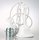 E27 Lampen Kettenpendel weiß 1m lang mit Metall Baldachin Tulpenform