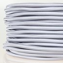 Textilkabel-Stoffkabel silber 3-adrig 3x0,75 mit...