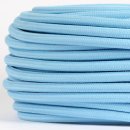 Textilkabel Stoffkabel himmelblau 3-adrig 3x0,75...
