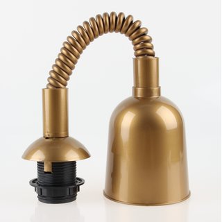 E27 Rollyzug Lampen Leuchtenpendel Kunststoff gold 40-120cm lang mit Baldachin