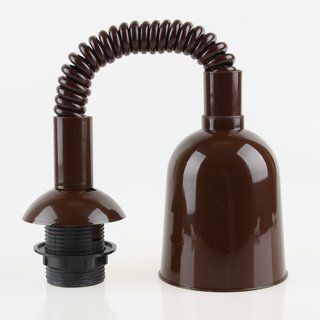 E27 Rollyzug Lampen Leuchtenpendel Kunststoff braun 40-120cm lang mit Baldachin