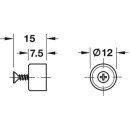 Häfele Bodenträger 12x7.5mm rund für Holz...