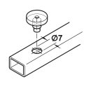 Häfele Glasbodenträger H2047 Durchmesser 20mm für Glastische (20 Stück)