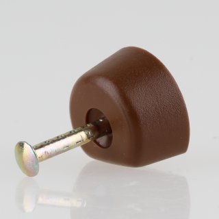 Häfele Bodenträger für Holz oder Glas Kunststoff braun mit Stahlstift zum Einschlagen
