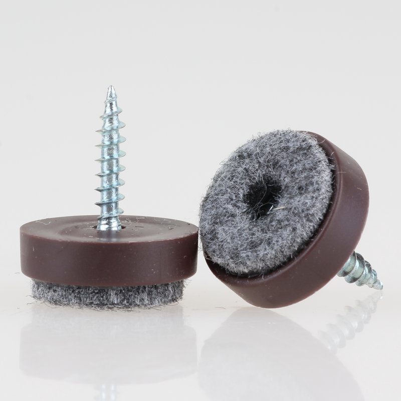 Filzgleiter 20 mm Kunststoff braun mit Schraube kaufen