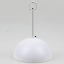 Lampen Baldachin 120x62mm Metall weiß Kugelform mit Leuchtenaufhaengung