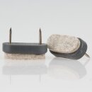 Filzgleiter grau 38x18mm mit Nagel zum Einschlagen