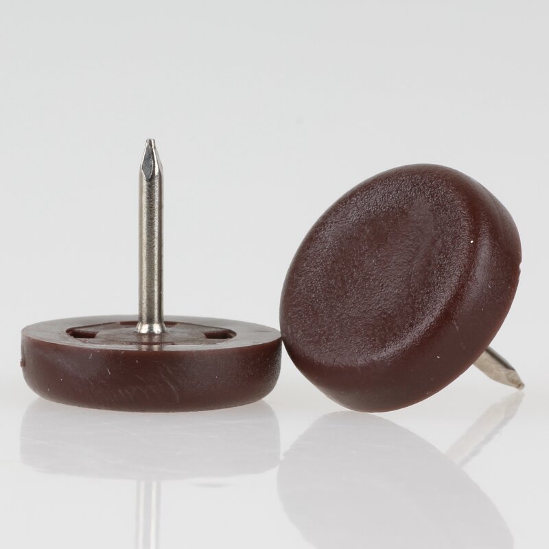 Möbelgleiter 20mm Kunststoff braun mit Nagel kaufen