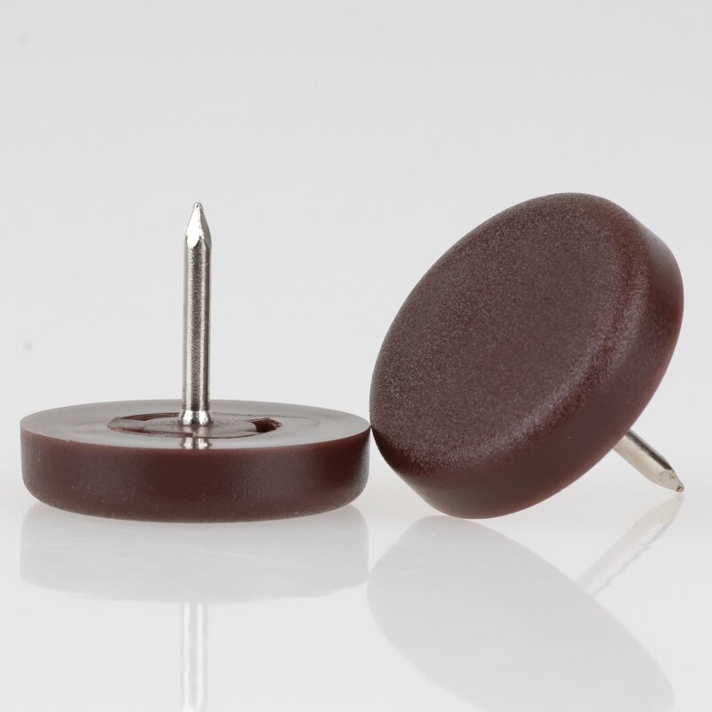 Möbelgleiter 25mm Kunststoff braun mit Nagel kaufen