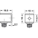 Häfele Bodenträger für 6-10 mm Glasböden mit Sicherungsschraube zum Schrauben