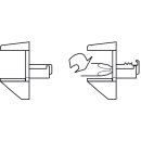 Häfele Bodenträger für Glasböden mit Klemmsicherung zum Einstecken Ixconnect SH-G-5035