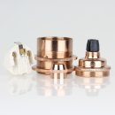E27 Vintage Metall Lampenfassung Bronze mit Klemmnippel...