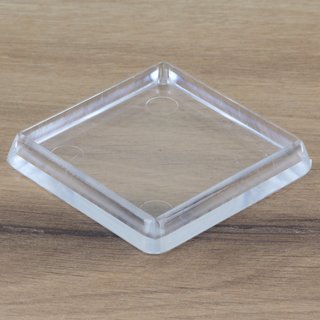 Möbeluntersetzer eckig 60/70mm transparent