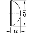 Häfele Türstopper Wandtürstopper Kunststoff 30mm zum Kleben schwarz