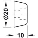 Häfele Türstopper Wandtürstopper Gummi 20mm zum Schrauben weiß