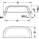 Häfele Muschelgriff Schalengriff 78x29mm Bronze matt Lochabstand 64mm