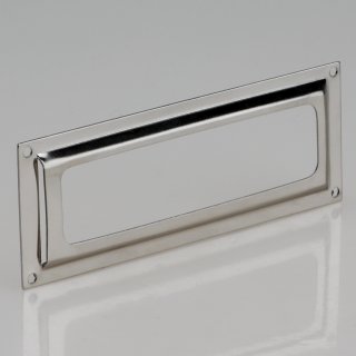 Häfele Etikettenrahmen 79x29mm vernickelt Lochabstand 74x25mm