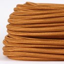 Textilkabel Stoffkabel englisch gold 3-adrig 3x0,75...