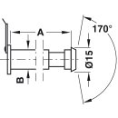 Häfele Türspion 12mm mit Klappe Messing poliert 31-55mm Türdicke