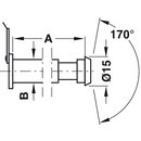 Häfele Türspion 12mm mit Klappe Messing brüniert 31-55mm Türdicke