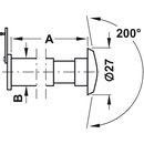 Häfele Türspion 14mm mit Klappe Messing brüniert 35-55mm Türdicke