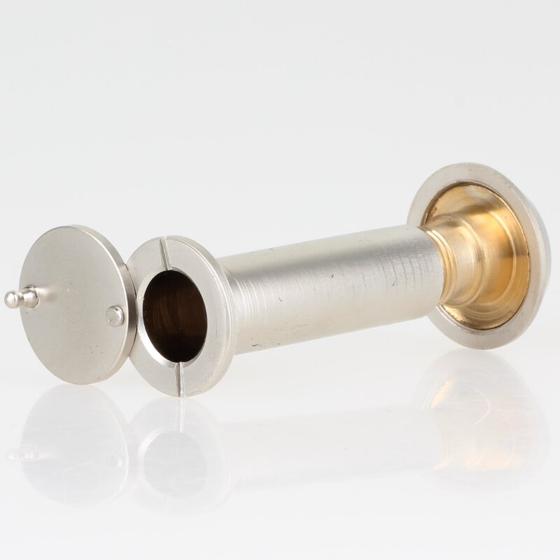 SCHALHALTER RAFFROSETTE AUS Massivem Messing Matt Vernickelt 10 Cm Lang EUR 7,12 - DE