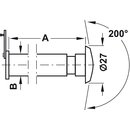 Häfele Türspion 14mm mit Klappe Messing brüniert 50-80mm Türdicke