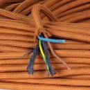 Textilkabel Stoffkabel englisch gold 3-adrig 3x0,75...