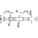 Häfele Doppelbolzen Rafix 30 verzinkt Bohrloch 5mm Wanddicke 16mm