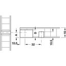 Häfele Doppelbolzen Rafix 30 verzinkt Bohrloch 5mm Wanddicke 16mm