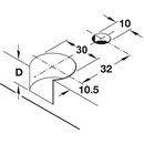 Häfele Doppelbolzen Rafix 30 verzinkt Bohrloch 5mm Wanddicke 16mm