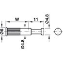 Häfele Endkappenbolzen Rafix 30 verzinkt Bohrloch 5mm Wanddicke 16mm